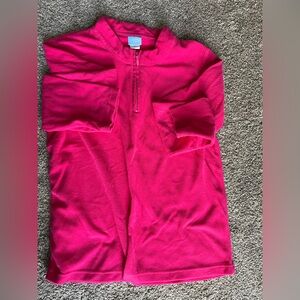 Vibrant Pink Zip-Up Top